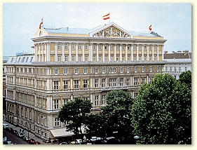 View of the Hotel in Vienna, Austria